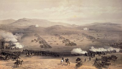 Charge de la brigade légère, 25 octobre 1854, gravée par E. Walker, pub. par Colnaghi und Co, 1855 - William Crimea Simpson